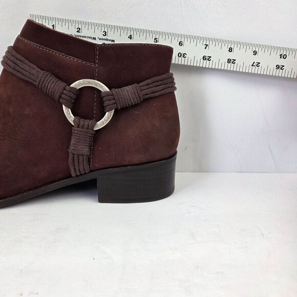 Anthro Bernardo Francesca Bootie Brown Suede Size 10M - Picture 13 of 14